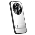 For OPPO Find X7 R-JUST RJ-61 Electroplating Frosted TPU + PC Phone Case with Holder(Silver) - OPPO Cases by R-JUST | Online Shopping South Africa | PMC TechLife | Buy Now Pay Later Mobicred