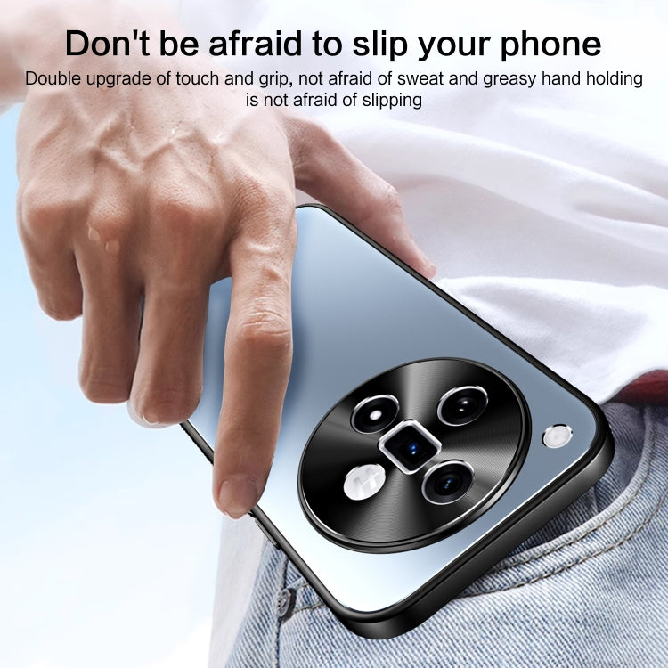 For OPPO Find X7 R-JUST RJ-61 Electroplating Frosted TPU + PC Phone Case with Holder(Silver)