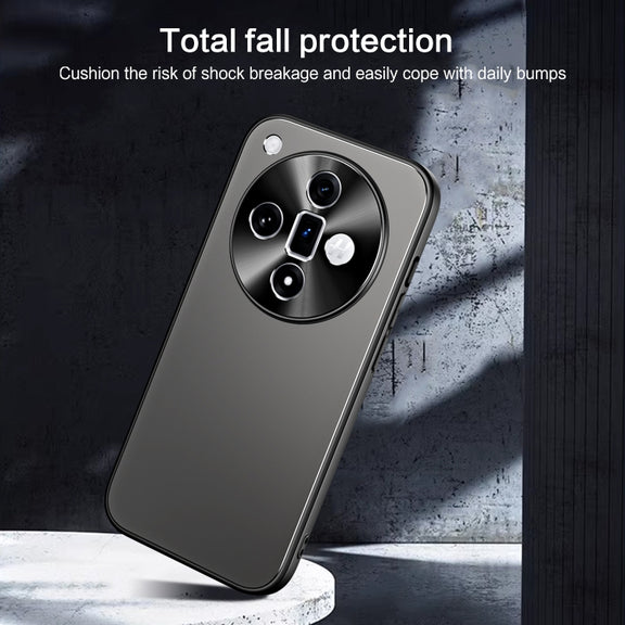 For OPPO Find X7 R-JUST RJ-61 Electroplating Frosted TPU + PC Phone Case with Holder(Blue)