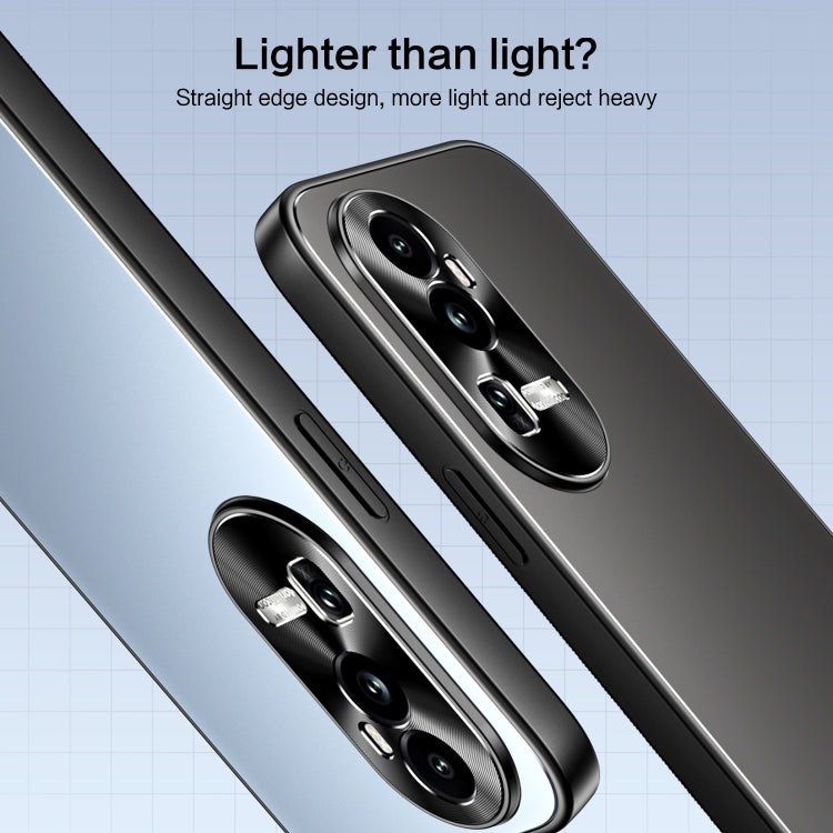 For OPPO Reno10 Pro+ Global R-JUST RJ-61 Electroplating Frosted TPU + PC Phone Case with Holder(Silver) - OPPO Cases by R-JUST | Online Shopping South Africa | PMC TechLife