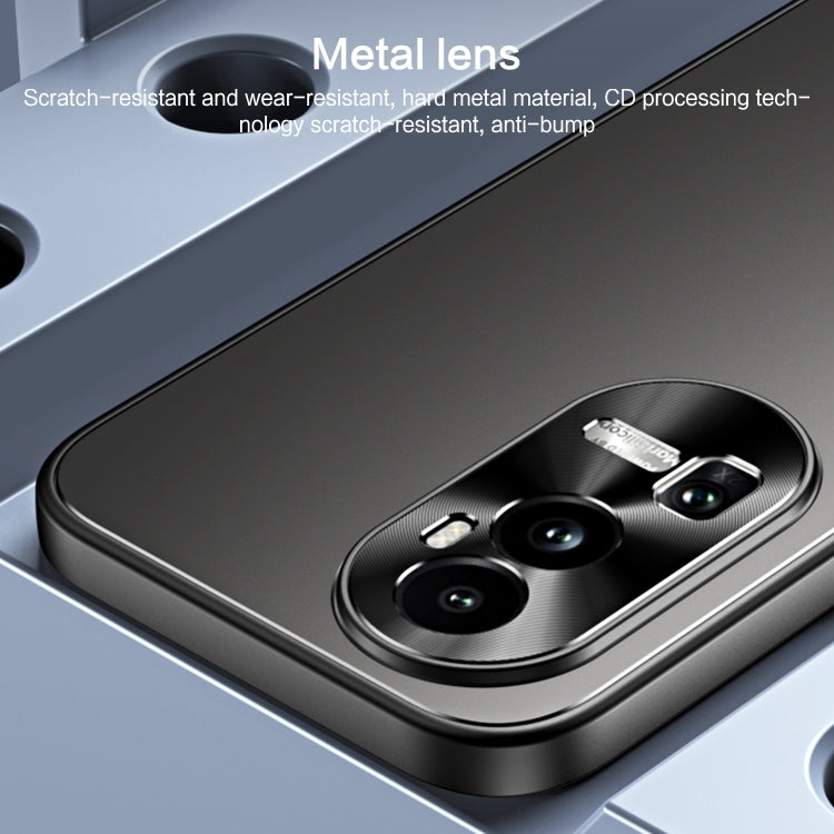 For OPPO Reno10 Pro+ Global R-JUST RJ-61 Electroplating Frosted TPU + PC Phone Case with Holder(Silver) - OPPO Cases by R-JUST | Online Shopping South Africa | PMC TechLife