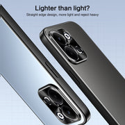 For OPPO Reno9 Pro+ R-JUST RJ-61 Electroplating Frosted TPU + PC Phone Case with Holder(Silver)