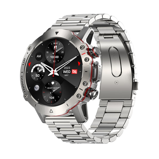 LEMFO ELF3 1.39 inch TFT Round Screen Outdoor Steel Strap Smart Watch Supports Blood Oxygen Monitoring(Silver) - free shipping - PMC Jewellery - Order now!