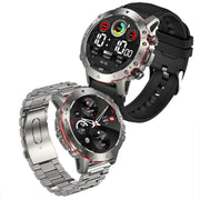 LEMFO ELF3 1.39 inch TFT Round Screen Outdoor Steel Strap Smart Watch Supports Blood Oxygen Monitoring(Black)