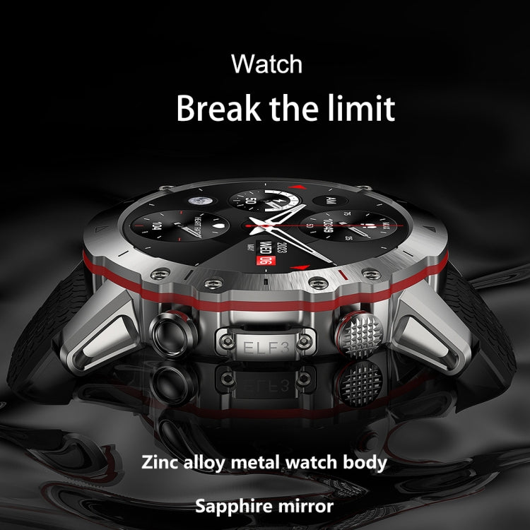 LEMFO ELF3 1.39 inch TFT Round Screen Outdoor Steel Strap Smart Watch Supports Blood Oxygen Monitoring(Black)