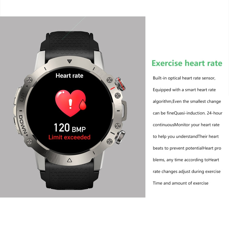 LEMFO ELF3 1.39 inch TFT Round Screen Outdoor Steel Strap Smart Watch Supports Blood Oxygen Monitoring(Black)