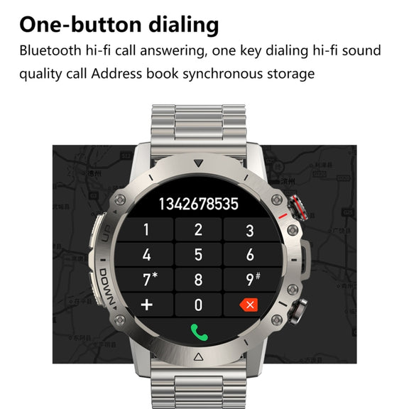 LEMFO ELF3 1.39 inch TFT Round Screen Outdoor Steel Strap Smart Watch Supports Blood Oxygen Monitoring(Black)