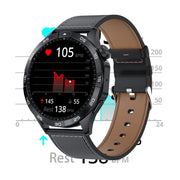 LEMFO HK4 1.43 inch AMOLED Round Screen Smart Watch Supports Bluetooth Calls(Black)