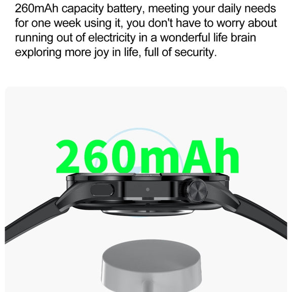 LEMFO HK4 1.43 inch AMOLED Round Screen Smart Watch Supports Bluetooth Calls(Black)