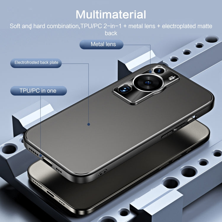 For Huawei P60 / P60 Pro R-JUST RJ-61 Electroplating Frosted TPU + PC Phone Case(Silver) - Huawei Cases by R-JUST | Online Shopping South Africa | PMC TechLife