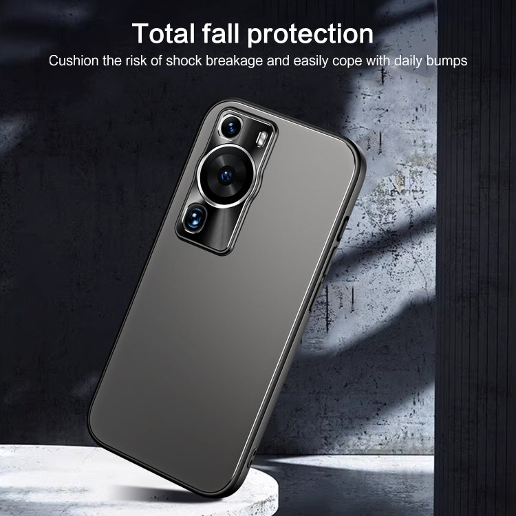 For Huawei P60 / P60 Pro R-JUST RJ-61 Electroplating Frosted TPU + PC Phone Case(Blue) - Huawei Cases by R-JUST | Online Shopping South Africa | PMC TechLife | Buy Now Pay Later Mobicred