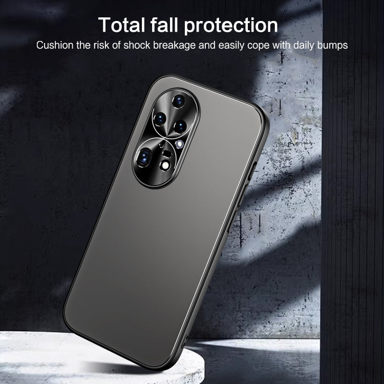 For Huawei P50 Pro R-JUST RJ-61 Electroplating Frosted TPU + PC Phone Case(Blue)