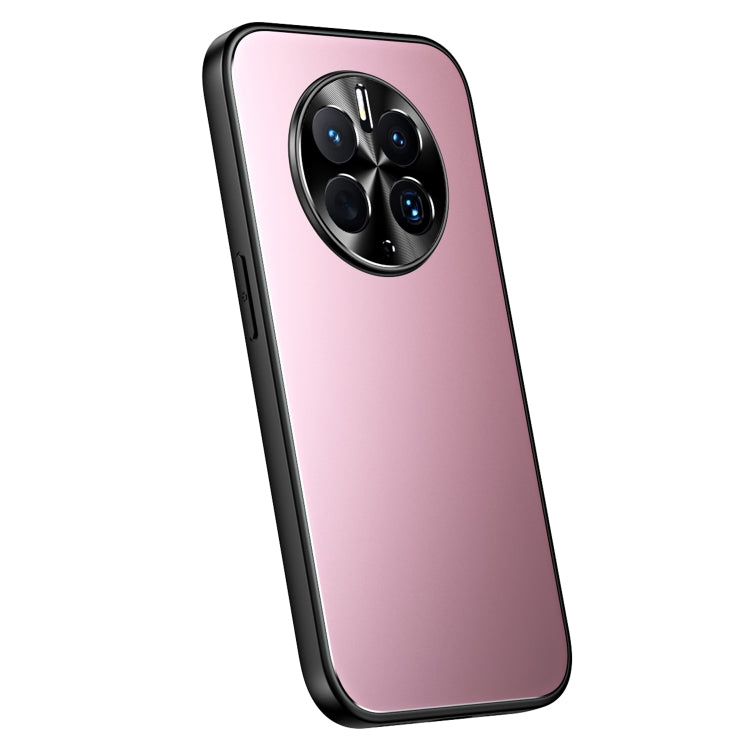 For Huawei Mate 50 Pro R-JUST RJ-61 Electroplating Frosted TPU + PC Phone Case(Pink) - Huawei Cases by R-JUST | Online Shopping South Africa | PMC TechLife