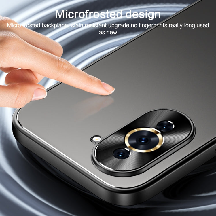 For Huawei nova 10 R-JUST RJ-61 Electroplating Frosted TPU + PC Phone Case(Blue) - Huawei Cases by R-JUST | Online Shopping South Africa | PMC TechLife | Buy Now Pay Later Mobicred