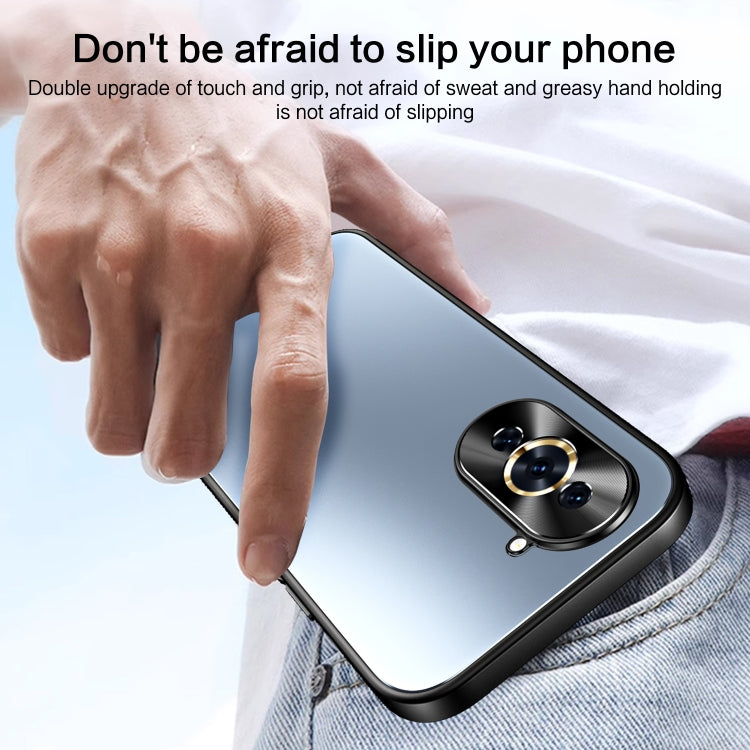 For Huawei nova 10 R-JUST RJ-61 Electroplating Frosted TPU + PC Phone Case(Blue) - Huawei Cases by R-JUST | Online Shopping South Africa | PMC TechLife | Buy Now Pay Later Mobicred