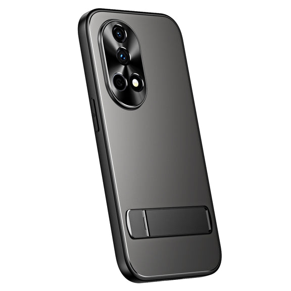 For Huawei nova 12 R-JUST RJ-61 Electroplating Frosted TPU + PC Phone Case with Holder(Grey)
