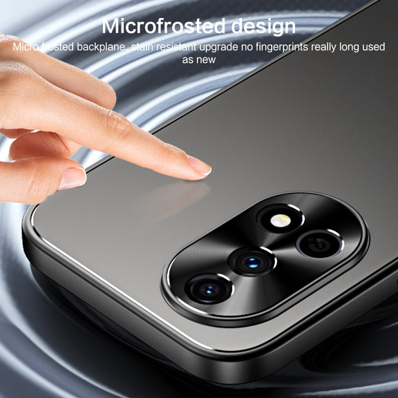 For Huawei nova 12 R-JUST RJ-61 Electroplating Frosted TPU + PC Phone Case with Holder(Silver)