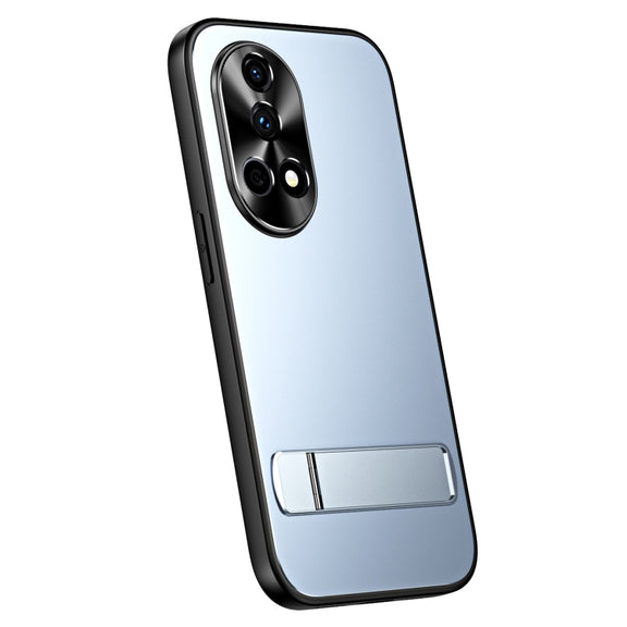 For Huawei nova 12 R-JUST RJ-61 Electroplating Frosted TPU + PC Phone Case with Holder(Blue)