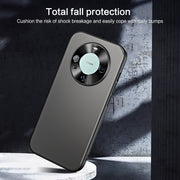 For Huawei Mate 60 R-JUST RJ-61 Electroplating Frosted TPU + PC Phone Case with Holder(Silver)