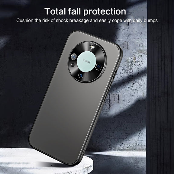 For Huawei Mate 60 R-JUST RJ-61 Electroplating Frosted TPU + PC Phone Case with Holder(Silver)