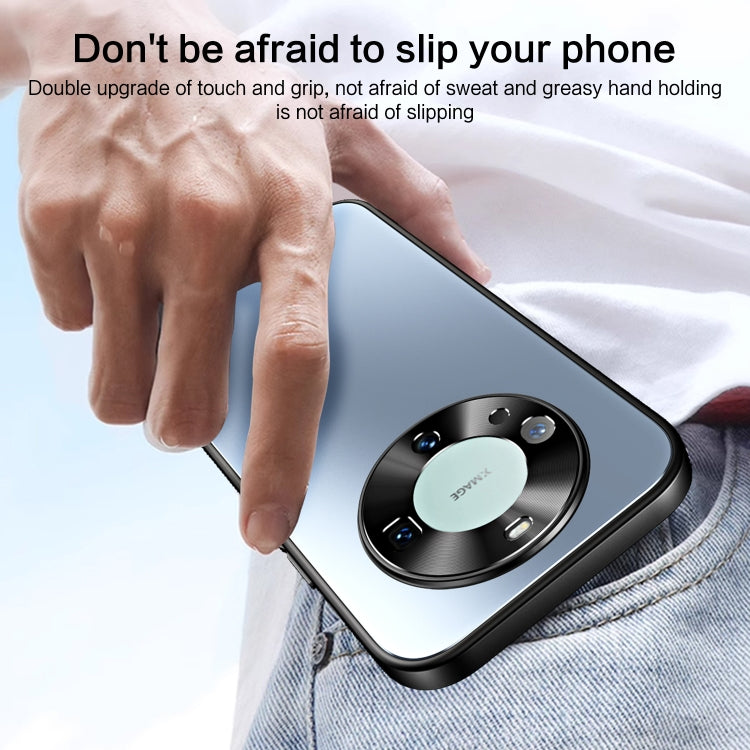 For Huawei Mate 60 R-JUST RJ-61 Electroplating Frosted TPU + PC Phone Case with Holder(Silver) - Huawei Cases by R-JUST | Online Shopping South Africa | PMC TechLife | Buy Now Pay Later Mobicred