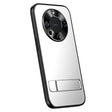 For Huawei Mate 60 Pro R-JUST RJ-61 Electroplating Frosted TPU + PC Phone Case with Holder(Silver) - Huawei Cases by R-JUST | Online Shopping South Africa | PMC TechLife | Buy Now Pay Later Mobicred