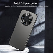 For Huawei Mate 60 Pro R-JUST RJ-61 Electroplating Frosted TPU + PC Phone Case with Holder(Silver)