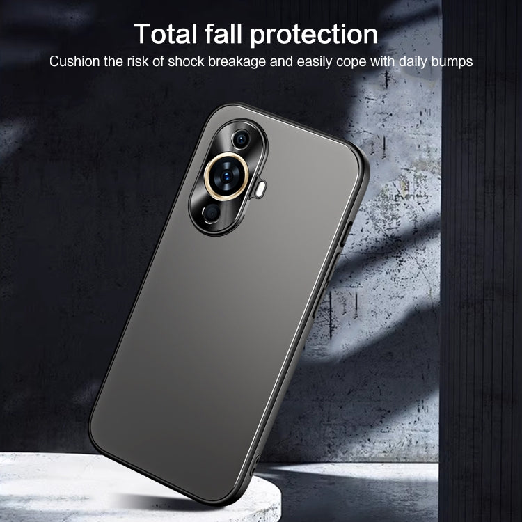 For Huawei nova 11 Pro R-JUST RJ-61 Electroplating Frosted TPU + PC Phone Case with Holder(Grey) - Huawei Cases by R-JUST | Online Shopping South Africa | PMC TechLife