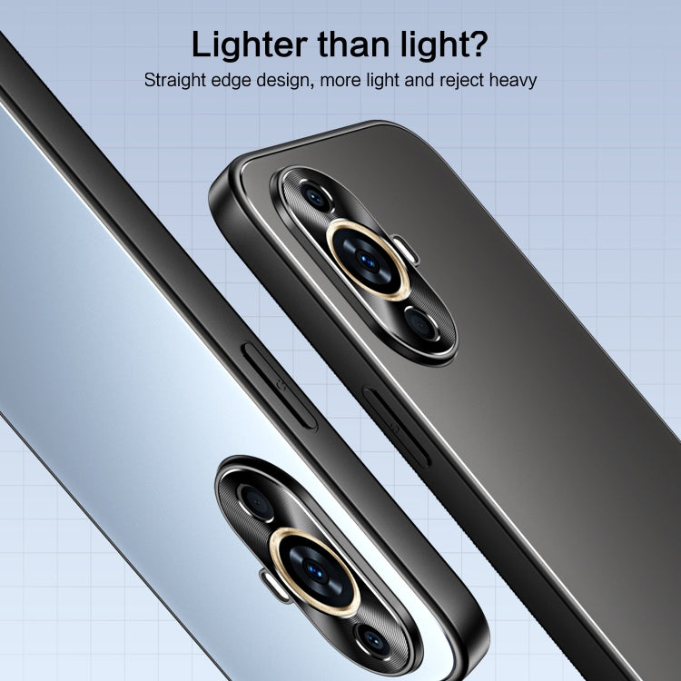 For Huawei nova 11 Pro R-JUST RJ-61 Electroplating Frosted TPU + PC Phone Case with Holder(Grey) - Huawei Cases by R-JUST | Online Shopping South Africa | PMC TechLife