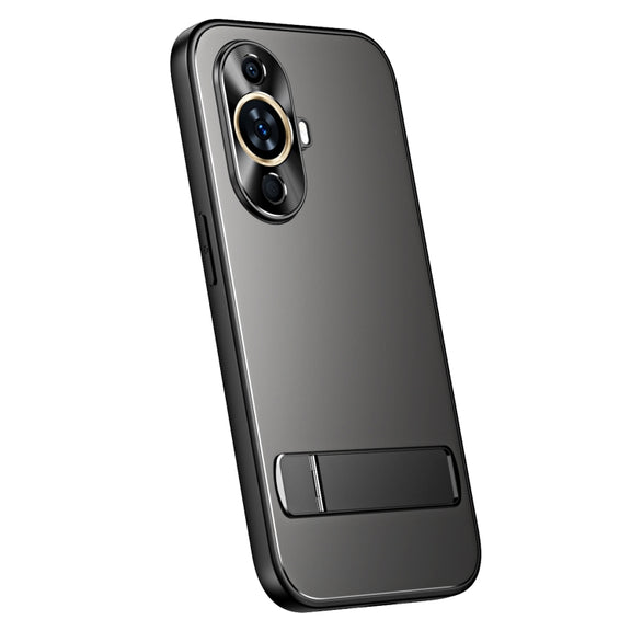 For Huawei nova 11 R-JUST RJ-61 Electroplating Frosted TPU + PC Phone Case with Holder(Grey)