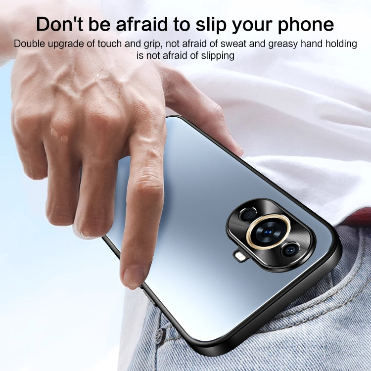 For Huawei nova 11 R-JUST RJ-61 Electroplating Frosted TPU + PC Phone Case with Holder(Grey)