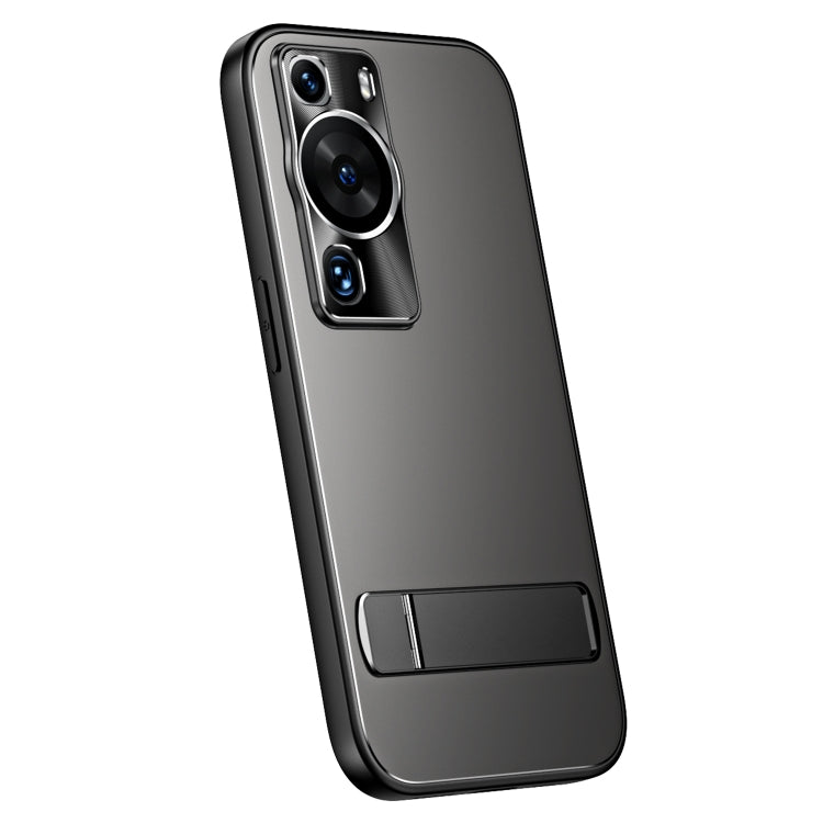 For Huawei P60 / P60 Pro R-JUST RJ-61 Electroplating Frosted TPU + PC Phone Case with Holder(Grey) - Huawei Cases by R-JUST | Online Shopping South Africa | PMC TechLife | Buy Now Pay Later Mobicred