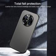For Huawei Mate 50 Pro R-JUST RJ-61 Electroplating Frosted TPU + PC Phone Case with Holder(Pink)
