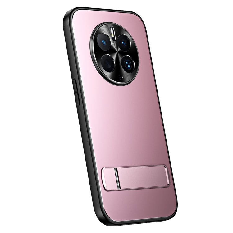 For Huawei Mate 50 R-JUST RJ-61 Electroplating Frosted TPU + PC Phone Case with Holder(Pink) - Huawei Cases by R-JUST | Online Shopping South Africa | PMC TechLife | Buy Now Pay Later Mobicred