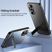 For Huawei nova 10 R-JUST RJ-61 Electroplating Frosted TPU + PC Phone Case with Holder(Blue)