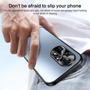For Huawei P50 Pro R-JUST RJ-61 Electroplating Frosted TPU + PC Phone Case with Holder(Silver)