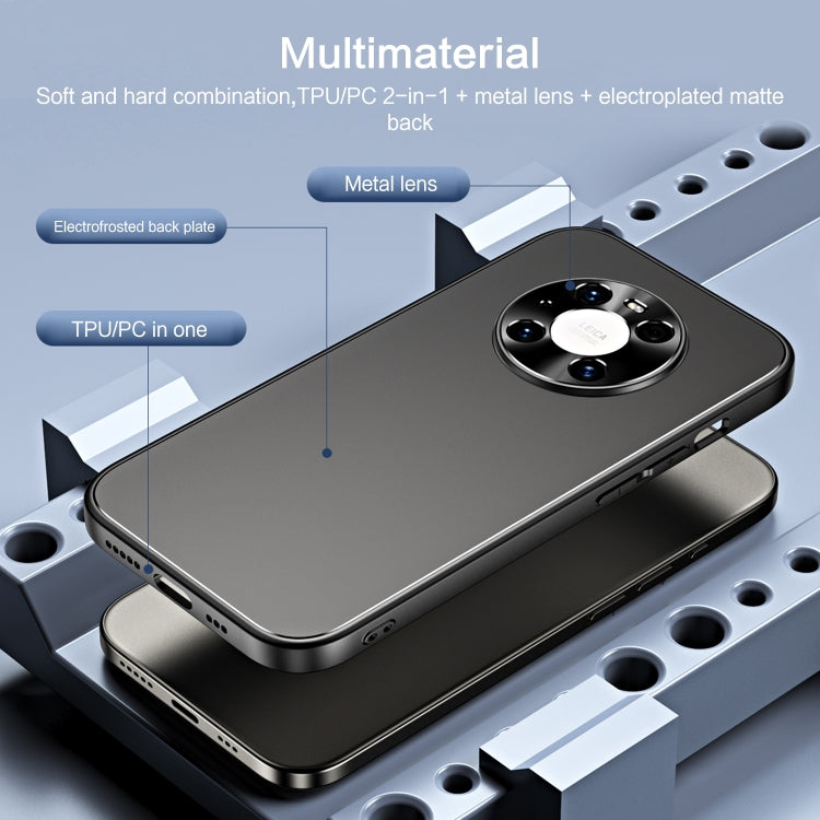 For Huawei Mate 40 Pro R-JUST RJ-61 Electroplating Frosted TPU + PC Phone Case with Holder(Silver)