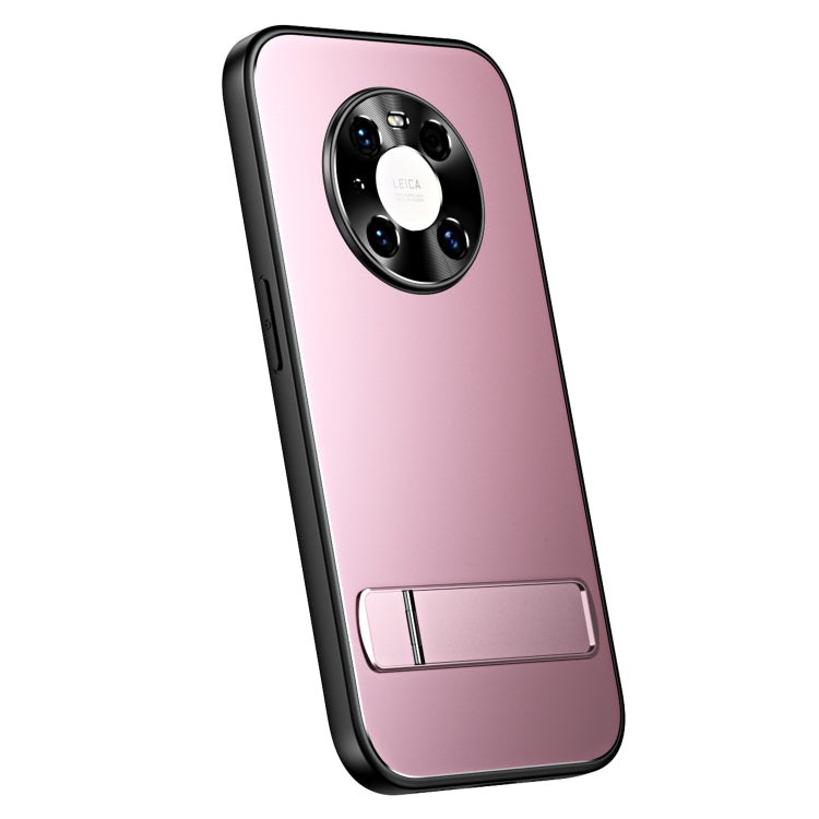 For Huawei Mate 40 R-JUST RJ-61 Electroplating Frosted TPU + PC Phone Case with Holder(Pink) - Huawei Cases by R-JUST | Online Shopping South Africa | PMC TechLife | Buy Now Pay Later Mobicred