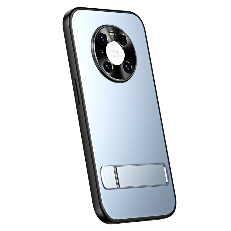 For Huawei Mate 40 R-JUST RJ-61 Electroplating Frosted TPU + PC Phone Case with Holder(Blue) - Huawei Cases by R-JUST | Online Shopping South Africa | PMC TechLife | Buy Now Pay Later Mobicred