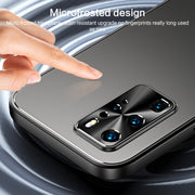 For Huawei P40 Pro R-JUST RJ-61 Electroplating Frosted TPU + PC Phone Case with Holder(Blue)
