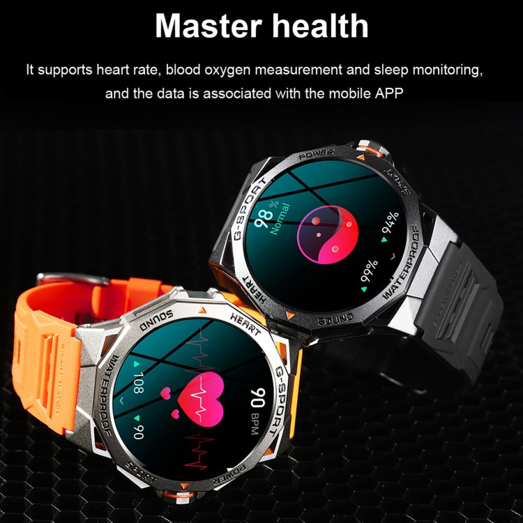 K62 1.43 inch AMOLED Round Screen Smart Watch Supports Bluetooth Calls(Silver Orange) - free shipping - PMC TechLife - Order now!
