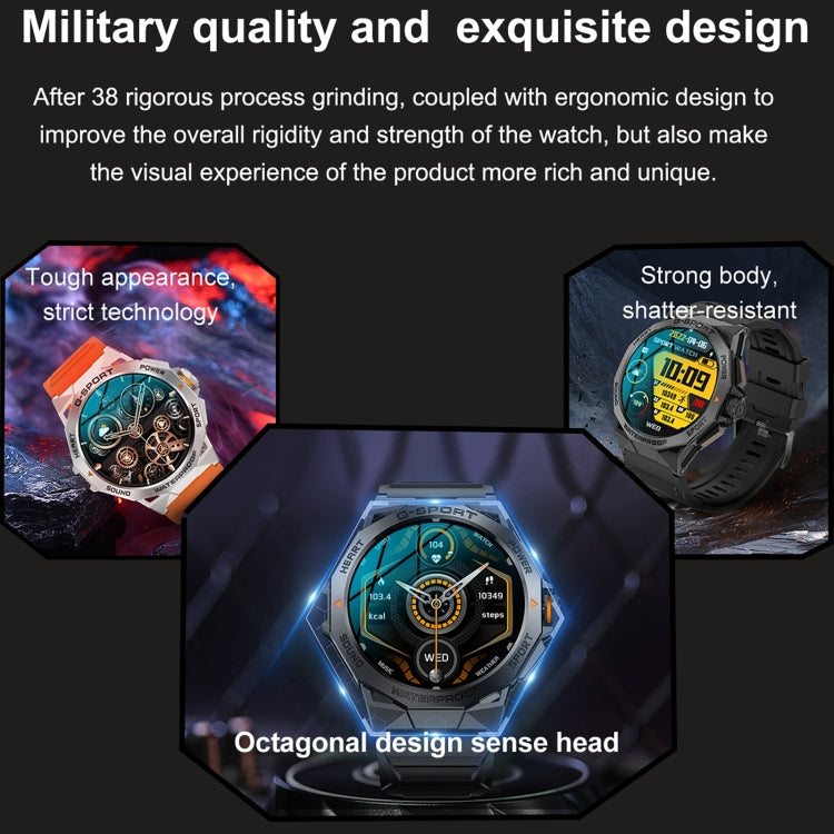 K62 1.43 inch AMOLED Round Screen Smart Watch Supports Bluetooth Calls(Silver Orange) - free shipping - PMC TechLife - Order now!