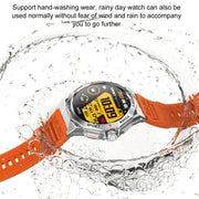 K62 1.43 inch AMOLED Round Screen Smart Watch Supports Bluetooth Calls(Silver Orange)