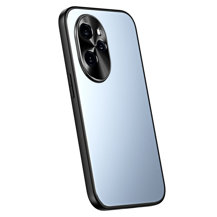 For Honor 100 R-JUST RJ-61 Electroplating Frosted TPU + PC Phone Case(Blue) - Honor Cases by R-JUST | Online Shopping South Africa | PMC TechLife | Buy Now Pay Later Mobicred