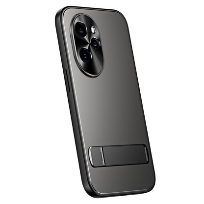 For Honor 100 Pro R-JUST RJ-61 Electroplating Frosted TPU + PC Phone Case with Holder(Grey) - Honor Cases by R-JUST | Online Shopping South Africa | PMC Jewellery | Buy Now Pay Later Mobicred