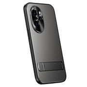 For Honor 100 Pro R-JUST RJ-61 Electroplating Frosted TPU + PC Phone Case with Holder(Grey)