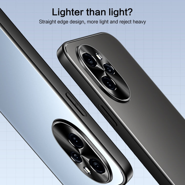 For Honor 100 Pro R-JUST RJ-61 Electroplating Frosted TPU + PC Phone Case with Holder(Silver) - Honor Cases by R-JUST | Online Shopping South Africa | PMC Jewellery | Buy Now Pay Later Mobicred