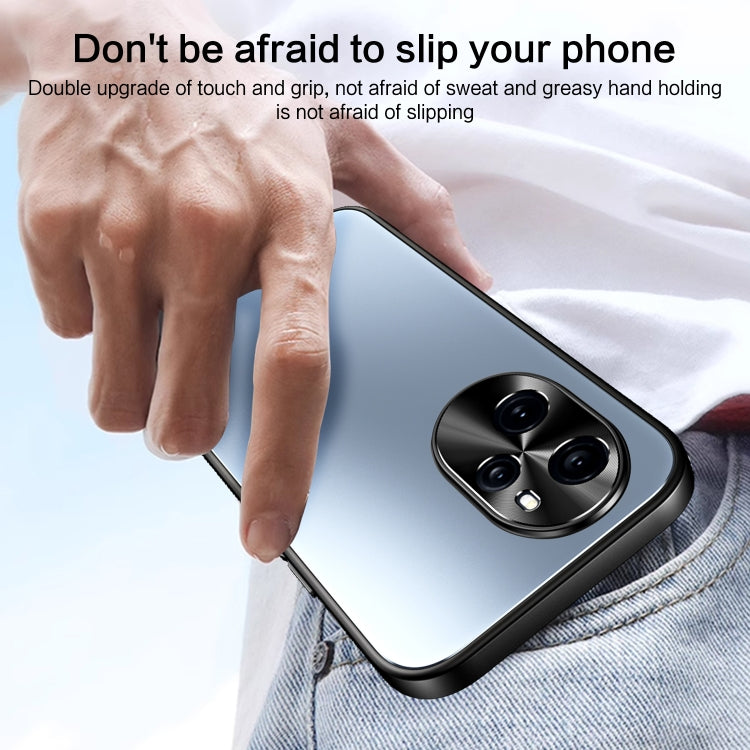 For Honor 100 R-JUST RJ-61 Electroplating Frosted TPU + PC Phone Case with Holder(Grey) - Honor Cases by R-JUST | Online Shopping South Africa | PMC TechLife | Buy Now Pay Later Mobicred