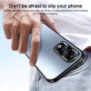 For Honor 90 Pro R-JUST RJ-61 Electroplating Frosted TPU + PC Phone Case with Holder(Silver)