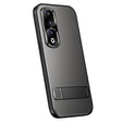 For Honor 90 R-JUST RJ-61 Electroplating Frosted TPU + PC Phone Case with Holder(Grey) - Honor Cases by R-JUST | Online Shopping South Africa | PMC TechLife | Buy Now Pay Later Mobicred